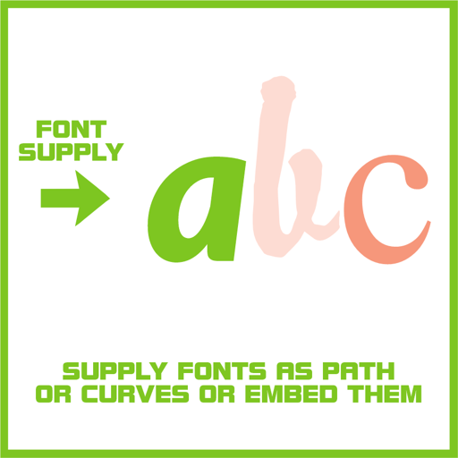 Fonts artwork guideline icon