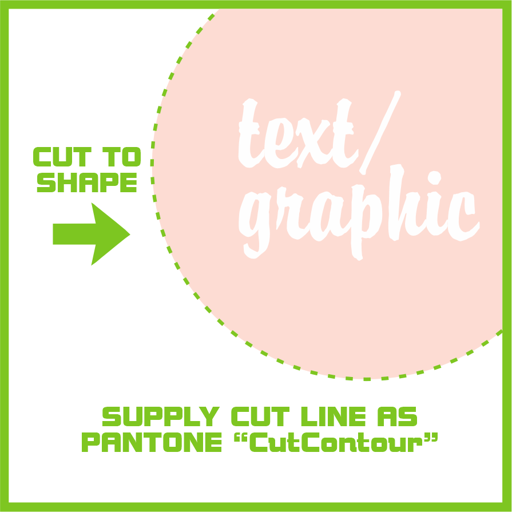 Cut-to-shape artwork guideline icon