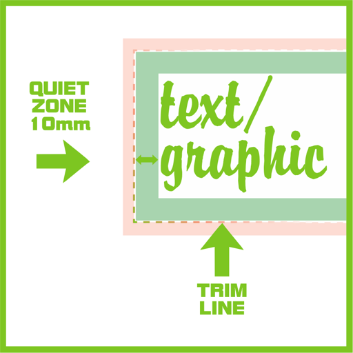 Quiet zone artwork guideline icon