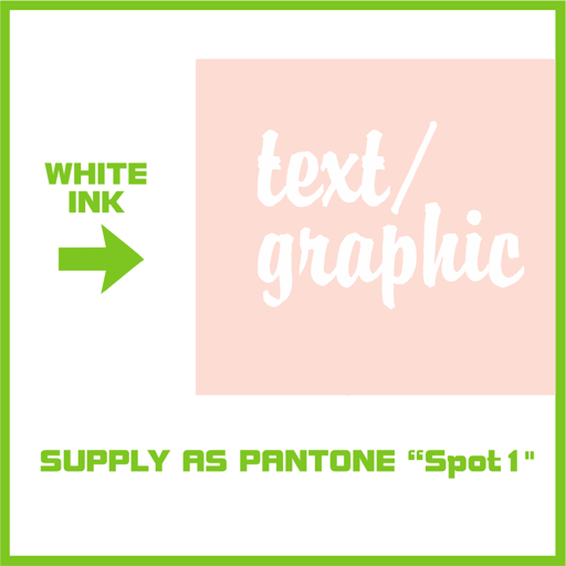 White ink artwork guideline icon