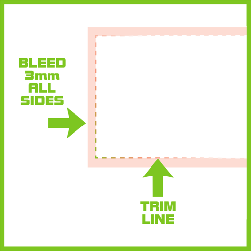 Bleed and trim artwork guideline icon